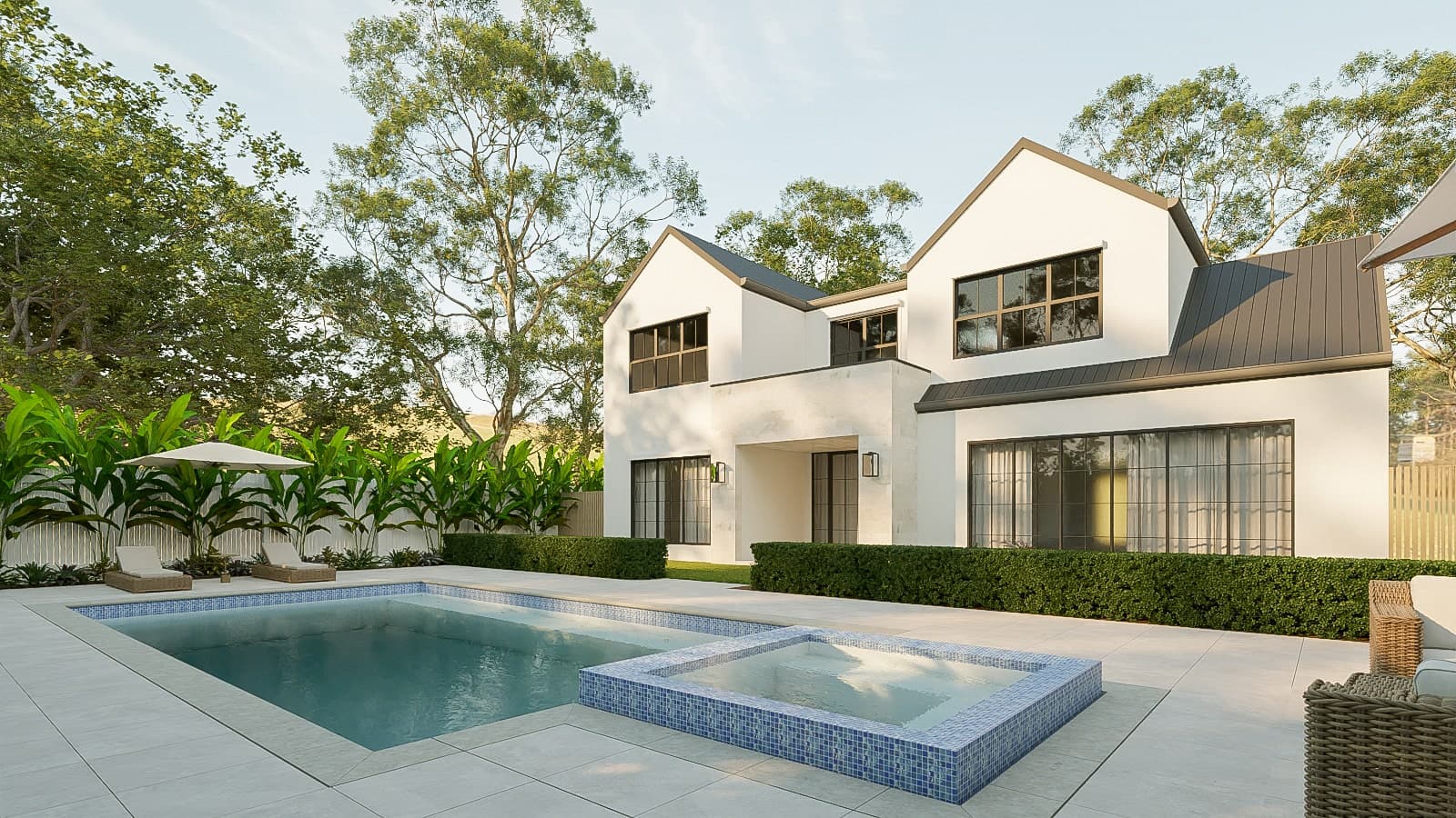 Modern Poolside Escape