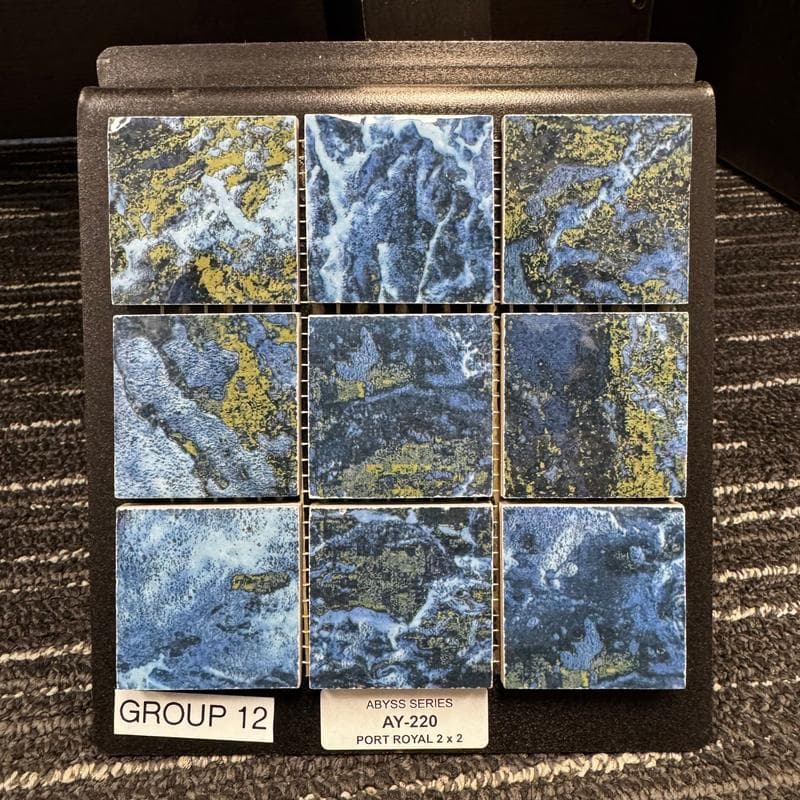 Aquabella Abyss Port Royal 2x2 Porcelain Mosaic 12"x12" Pool Tile (AY-220) - Image 2