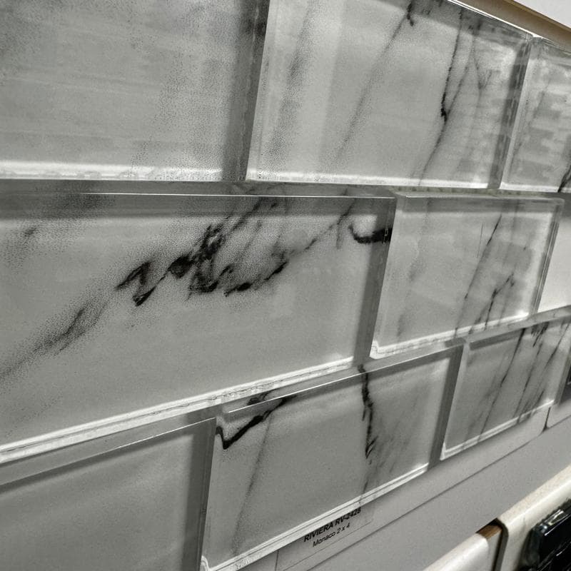 Aquabella Riviera Aqua Monaco 2x4 Glass Mosaic 12"x12" Pool Tile (RV-2428) - Image 4